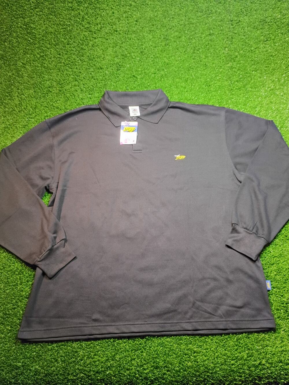 Texas Wear Men's Black Long Sleeve Polo 'Truck Stuff' NWT XL
